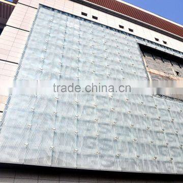 curtain wall decorative digital print glass, suning logo print on glass with laminated glass