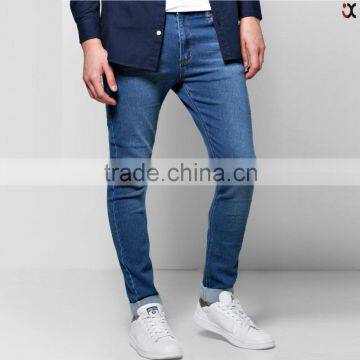 high quality fashion blue mens skinny fit washed jeans(JXA132)