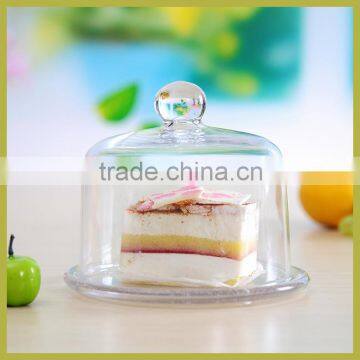 Fancy wedding cake stand, food glass dome cover with base