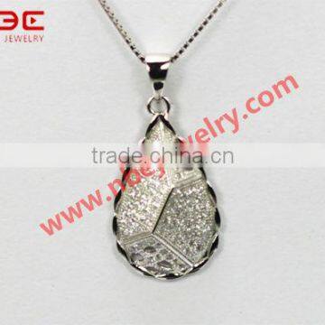 micro wax setting necklaces jewelry with AAA CZ stone, 2013 new design