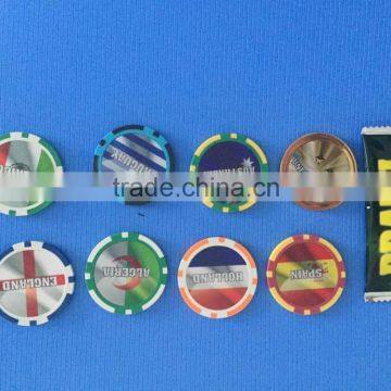 world cup football poker chip