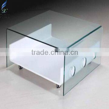 Hot Bending Glass Tea Table /Toughened Glass Factory