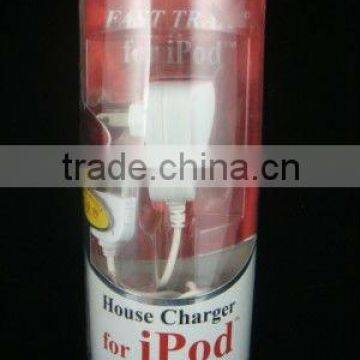Plastic semi-sylinder box with insert tray for electronical plugs