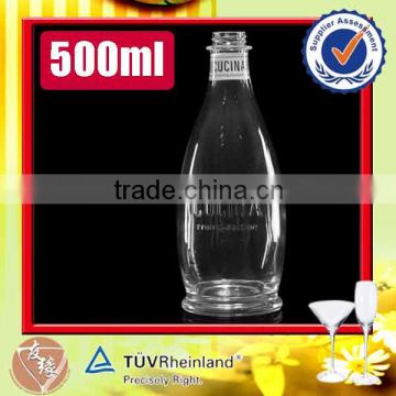 Screw top custom shaped 500ml glass bottles wholesale                        
                                                                                Supplier's Choice