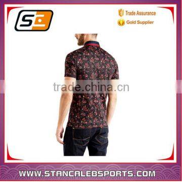 Stan Caleb Custom Polo Shirts for Men's Polo Shirt Sublimation Printing With Flower photo-2