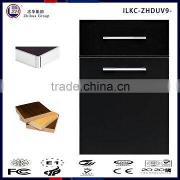 high gloss solid black color acrylic kitchen cabinet door for small order