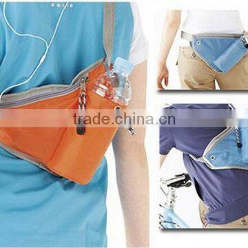 Top quality OEM custom simple fashion mobil phone travel waterproof Sports running waist bag Waist Belt water bottle mugs pouch