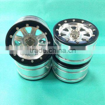 kyx rc car wheel rim hubs size 2.2 black and silver