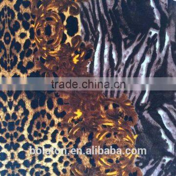 Luxury and Sexy Leopard Print With Flowers KS Velvet Fabric for Adult Age Group Garments photo-5