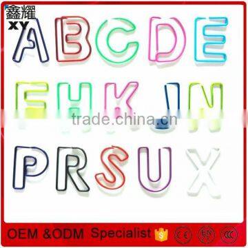 Customer design colorful letter N shape paper clips