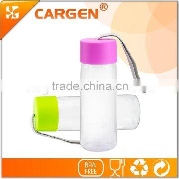Portable 240ml Kids Transparent Plastic Water Bottle