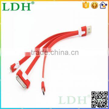 Dongguan Factory Wholesale 3 in 1 USB cable For Mobilephone