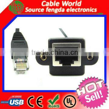 RJ45 Panel Mount Cable Male to Female