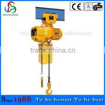 Low clearance electric chian hoist 1T Baoding high quality manufacture construction hoisting tool