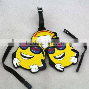 cheap custom cartoon fancy cute soft pvc luggage tags