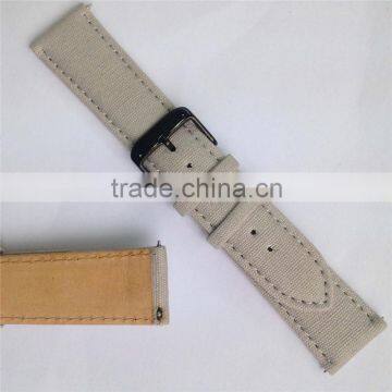 Quick Release Bar Canvas Leather Nato Watch Strap