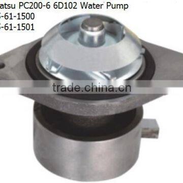 Water pump For Komatsu PC200-6 6D102 OEM 6735-61-1500 6735-61-1501