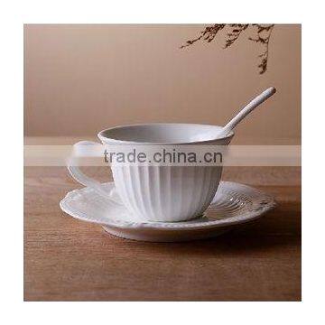 Wholesale cheap cusomised artwork porcelain coffee cup, ceramic coffee cup with spoon