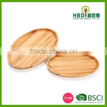 Eco-friendly Oval Shape Bamboo Candy Tray Bamboo Nut Tray