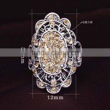 Colorful Crystal With Silver Plating Alloy Hot Sale Retaining Ring photo-2