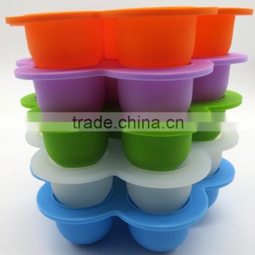 Hot selling BPA free FDA food grade non stick silicone baby food freezer storage