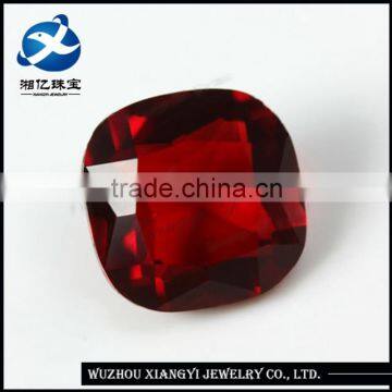 Red Decorative 7x7mm Square Shaped Glass Gems Red Diamond