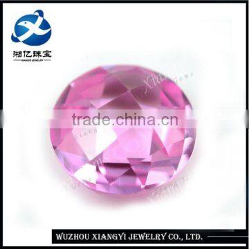 Loose stone 10mm round charming double pink ruby synthetic corundum stone