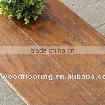 Handscraped engineered Pre finished hickory hardwood flooring