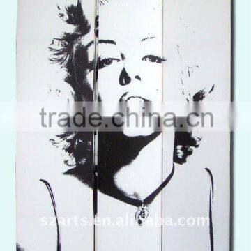 Marilyn. Monroe canvas painting folding screen