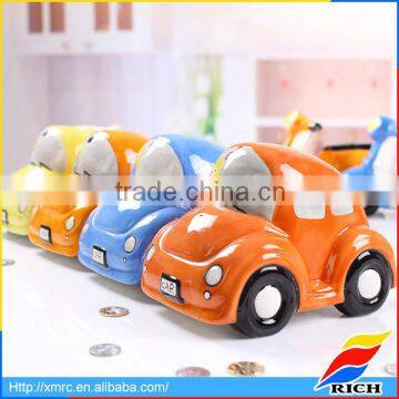 Wholesale piggy bank ceramic car money box for gifts