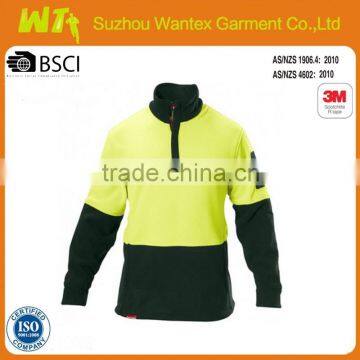 Hi-Vis Polar Fleece Quarter Zip men fleece pullover hoodie jumper