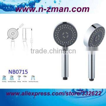 5-funtion abs hand shower,plastic 5-function hand shower,5-function hand shower head