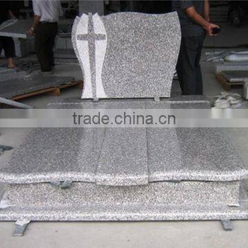 G635 pink natural stone tombstone