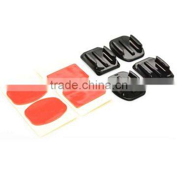 No MOQ Professional 2Pcs Flat For Gopros Mount Adhesive + 2Pcs Curved Adhesive Mount Kit sjcam accessories with low price