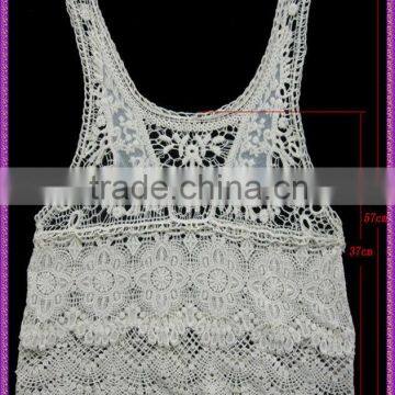 wholesale fashion embroidered ladies crochet Women Vintage latest-design-girls-top for dress