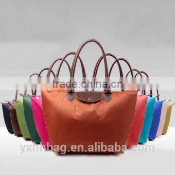 Promotional tote bag long-champ bag for woman Reusable Folding Shopping Bags (YX-Z123)