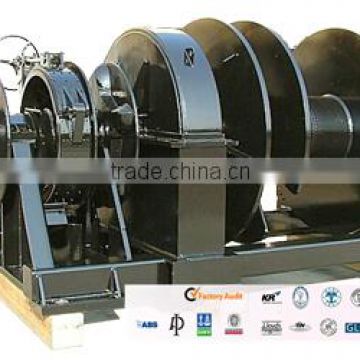 Marine hydraulic driven winch