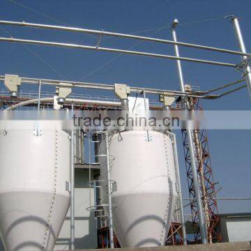 Feed silo for poultry shed