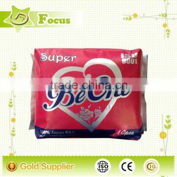 ultra thin lady anion sanitary pads,winged sanitary napkin in china