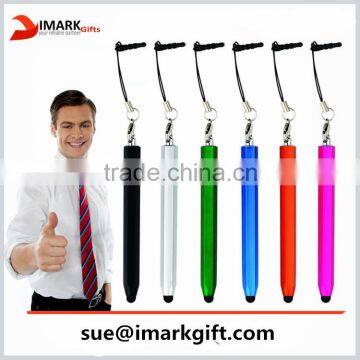 fashion hexagonal branded stylus pen with plug for smart phone wholesale mini stylus touch pen