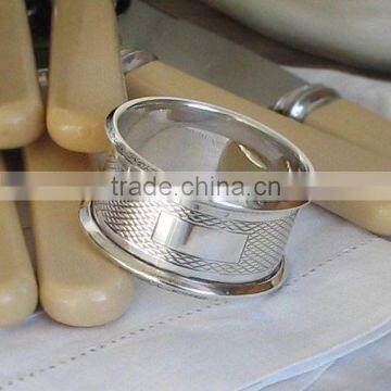 Napkin Holder Napkin Ring silver hammered handmade napkin rings