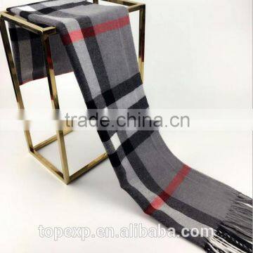 Winter Knitted Check Long Acrylic Scarf photo-4