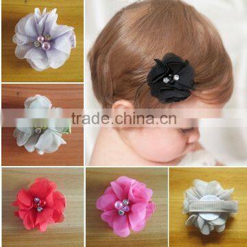 Wholesale frangipani flower hair clip.make silk flower hair clips(AM-KH-06)