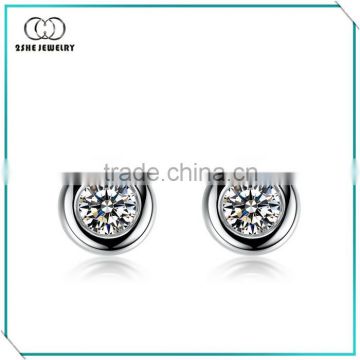 Classical cheap silver earring stud cz