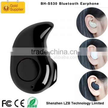 2015 Best Sale S530 Super Mini Wireless Bluetooth Earphone Headphone Headset for Driving and Music