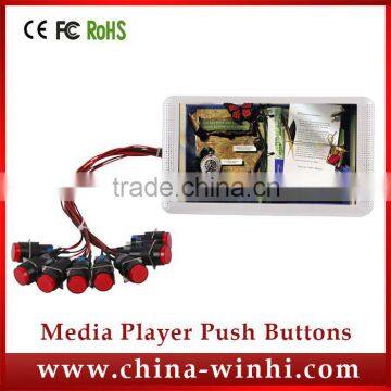 7 inch restaurant TFT shelf edge multi language external button car lcd monitor advertising digital price display screen board