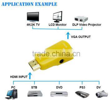 1080P Mini HDMI TO VGA Converter USB Adapter With Audio Output Cable For XBOX 360 photo-2
