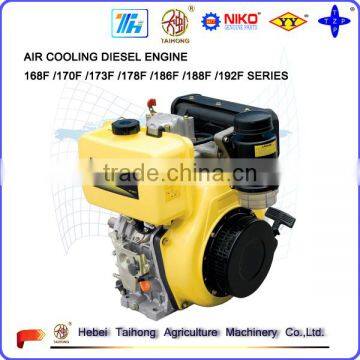 4-Stroke 170F diesel engine motor, 5hp air cooling diesel engine for sale