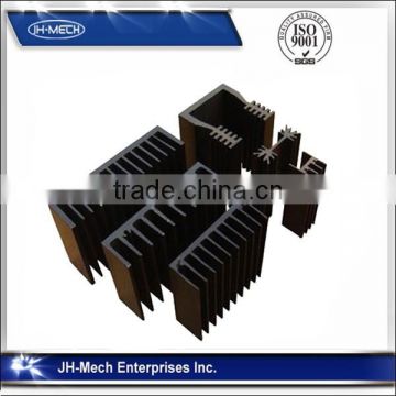 Black anodized standard fin heat sink for led bar light