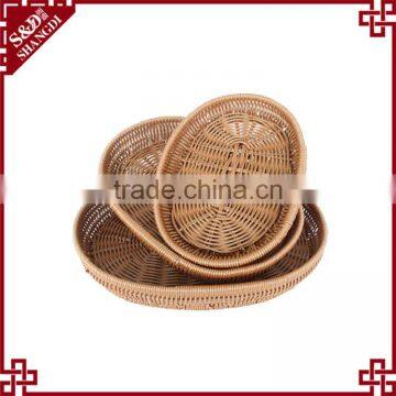 Washing Room Oval Shape Rattan Hanging Baskets for Towel Storage photo-2